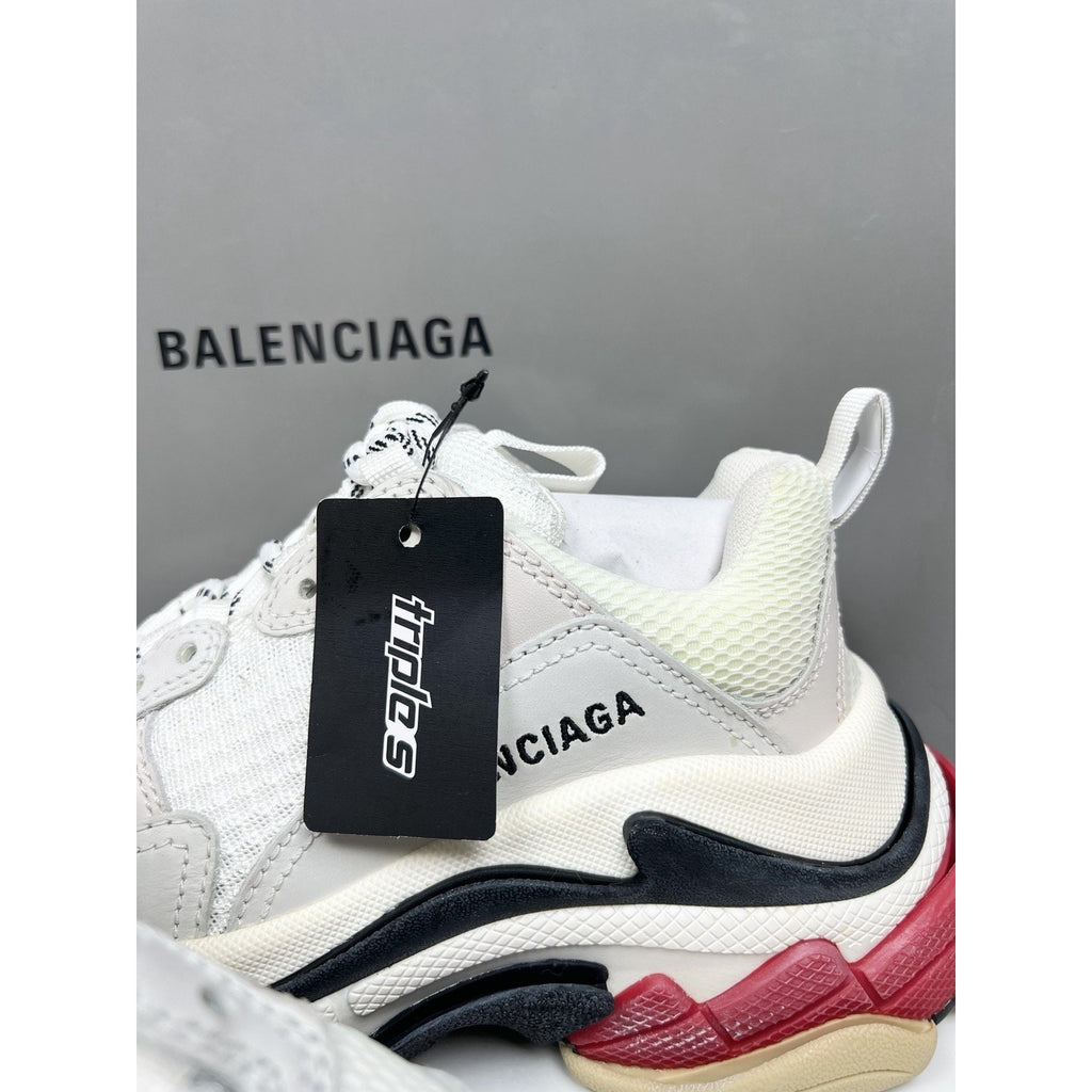 Size 34EU/4W - Balenciaga Triple S Distressed White NEW