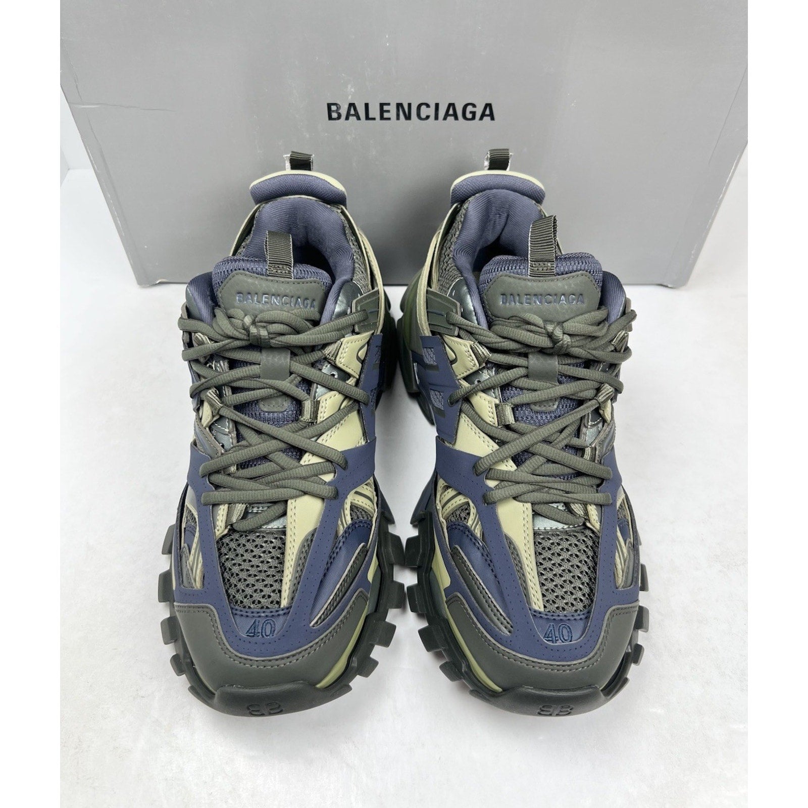 Size 40EU/7US - Balenciaga Track Green/Navy/Yellow NEW