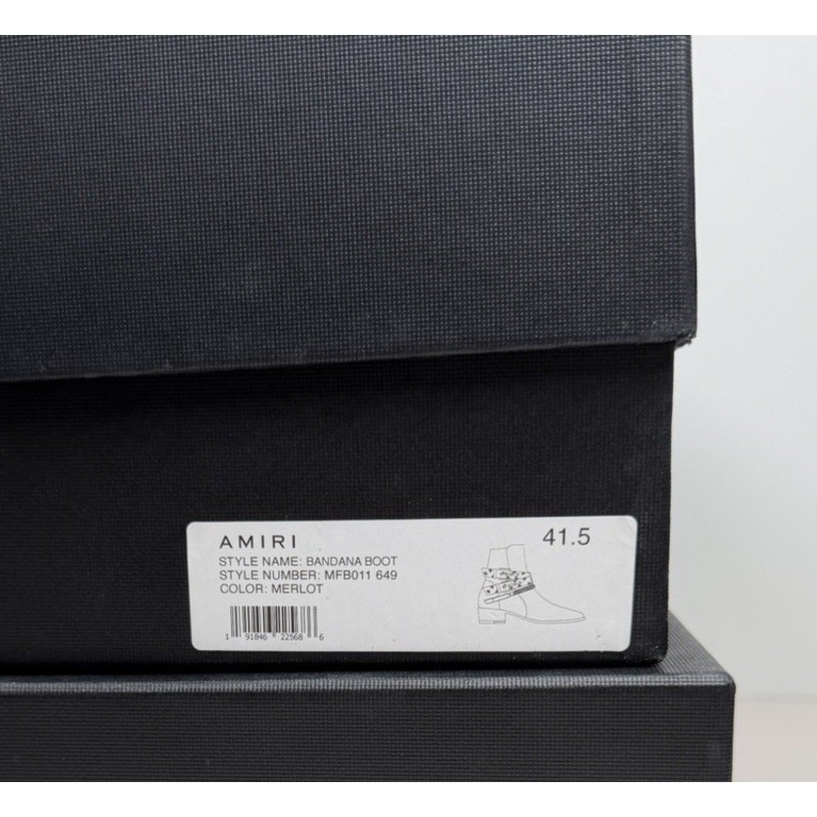 Size 8.5US - Amiri Chain Link Bandana Boots Merlot NEW