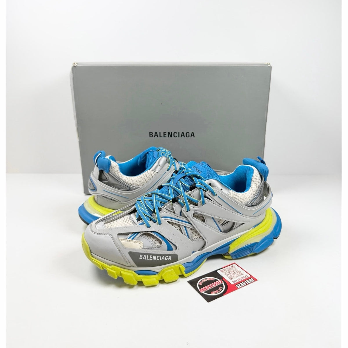 Size 45EU/12US - Balenciaga Track Gray Blue Yellow NEW