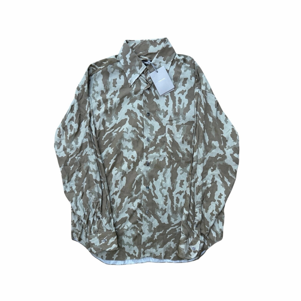 Size XL - Tom Ford Camo Long Sleeve Shirt NEW
