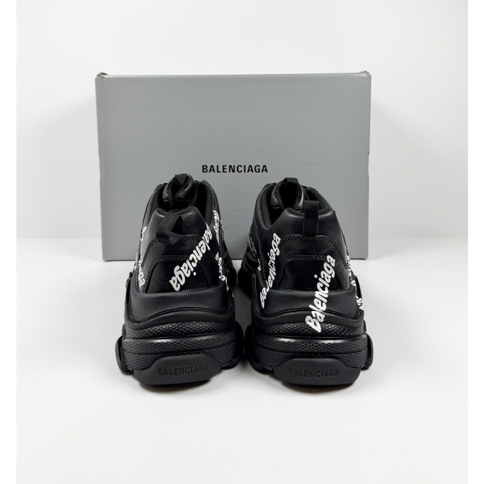 Size 46EU/13US - Balenciaga Triple S All Over Black NEW