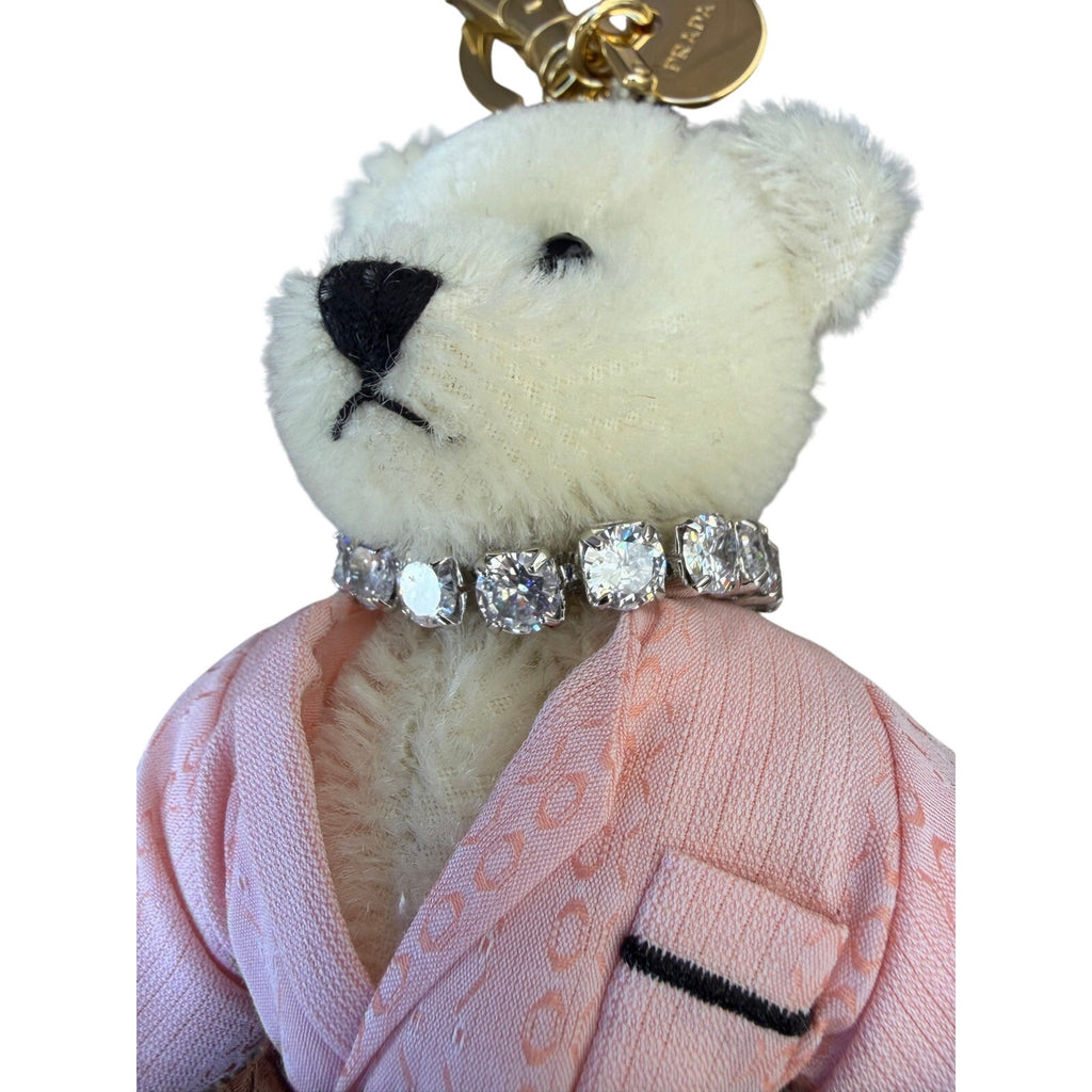 Prada Teddy Bear Keychain Charm NEW