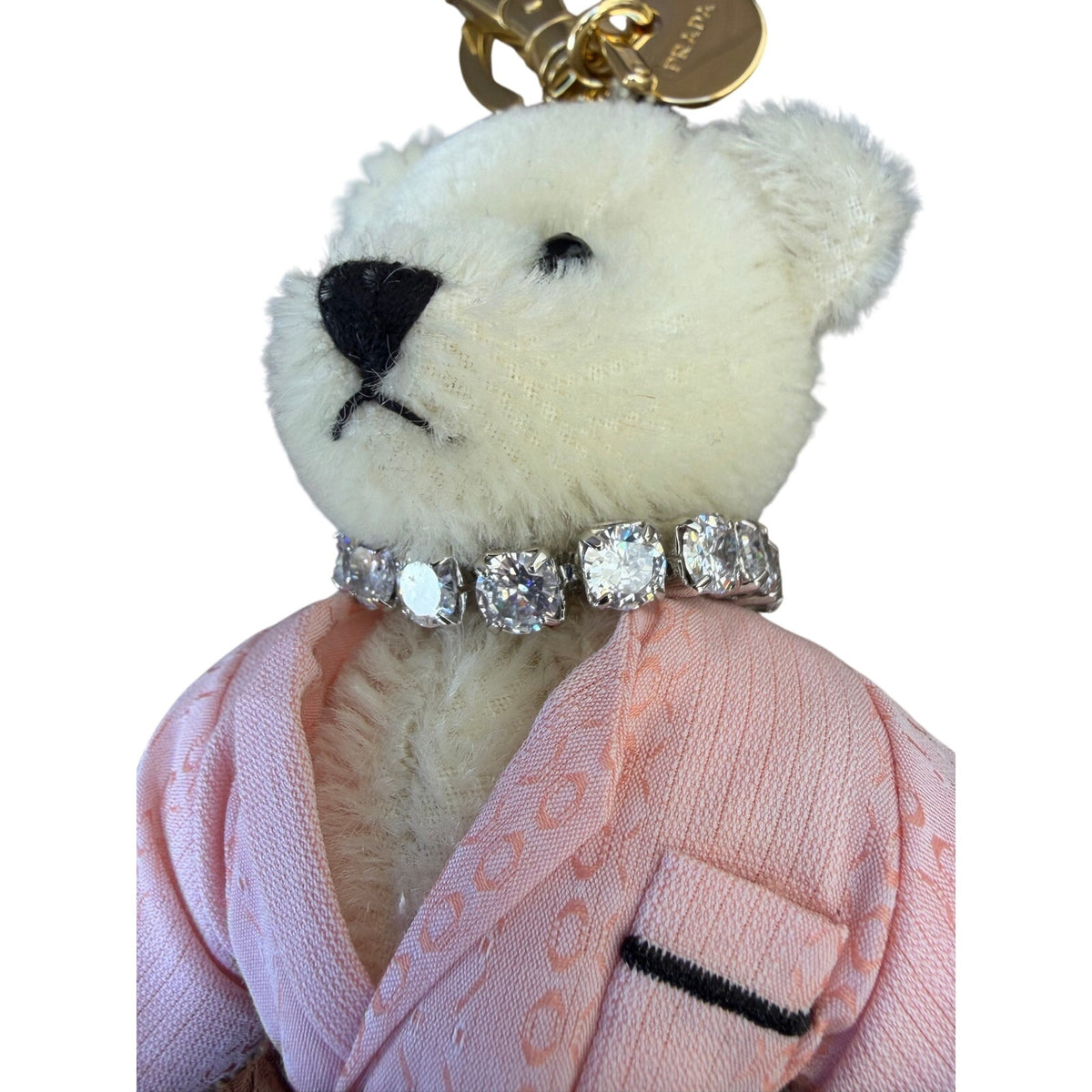 Prada Teddy Bear Keychain Charm NEW