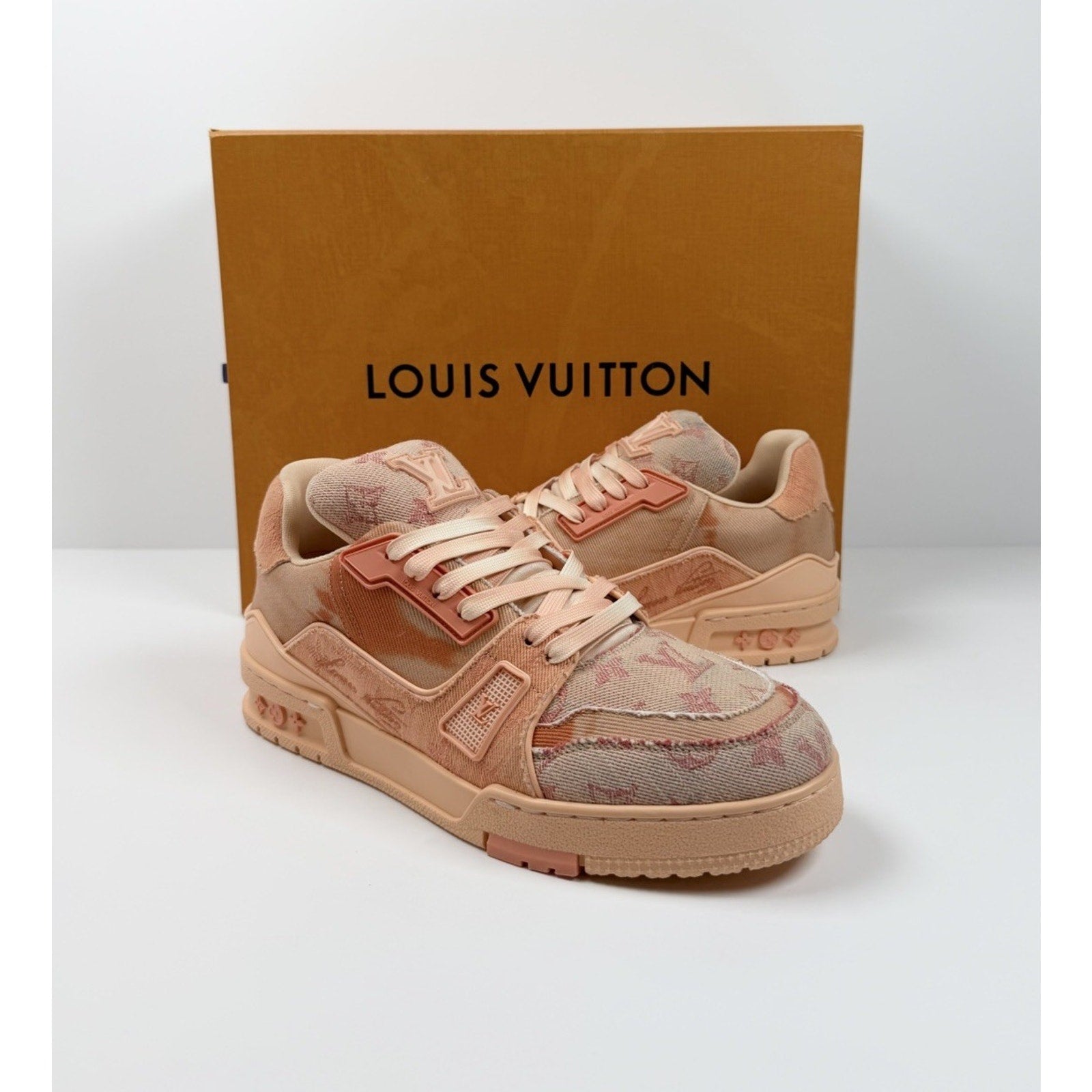 Size 6.5LV/8US - Louis Vuitton Denim Trainers Like New
