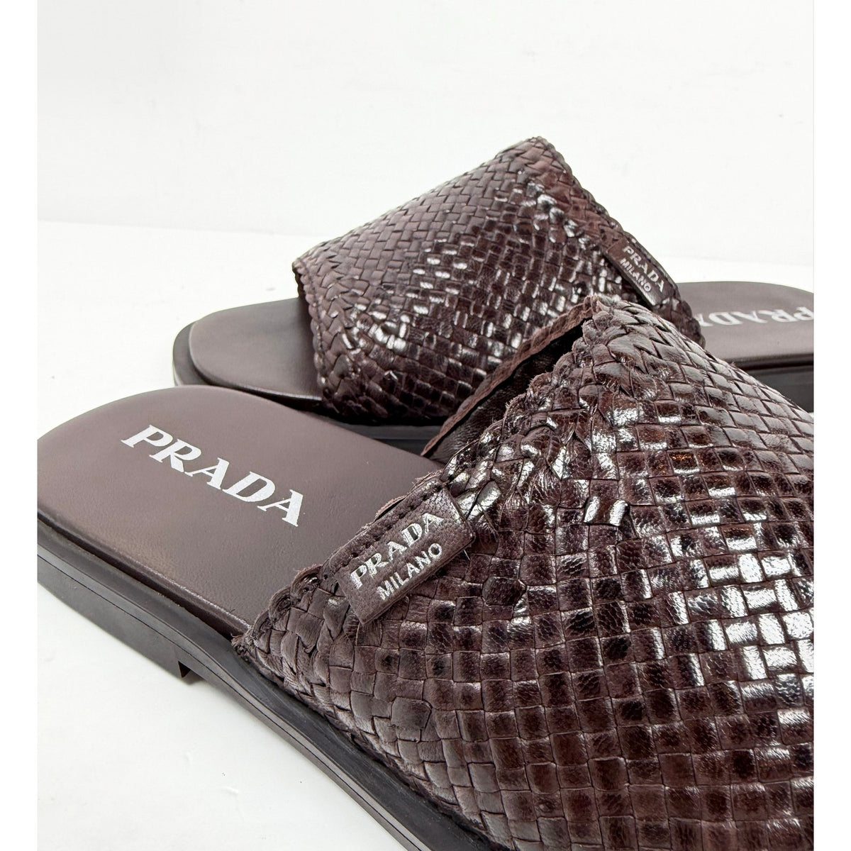 Size 6UK/7US - Prada Woven Leather Sandals NEW