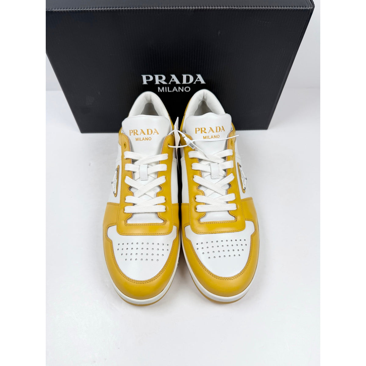 Size 10UK/11US - Prada Downtown Yellow Leather NEW