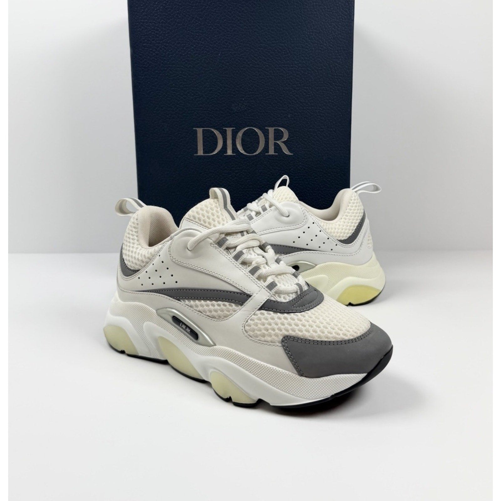 Size 38EU/8W - Dior B22 White Silver Women's NEW!