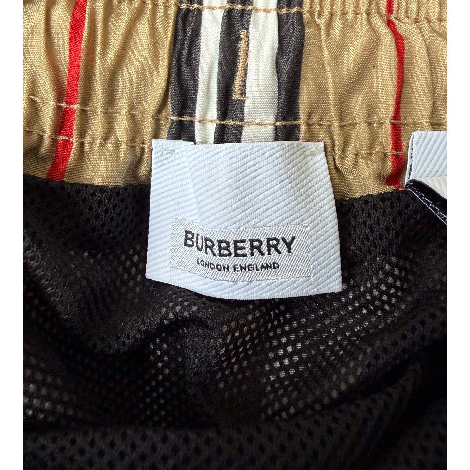 Size S - Burberry Check Swim Shorts NEW