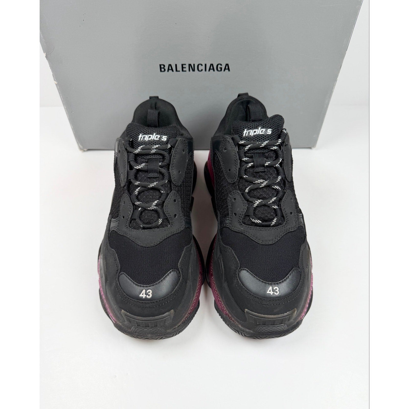 Size 43EU/10US - Balenciaga Triple S Black