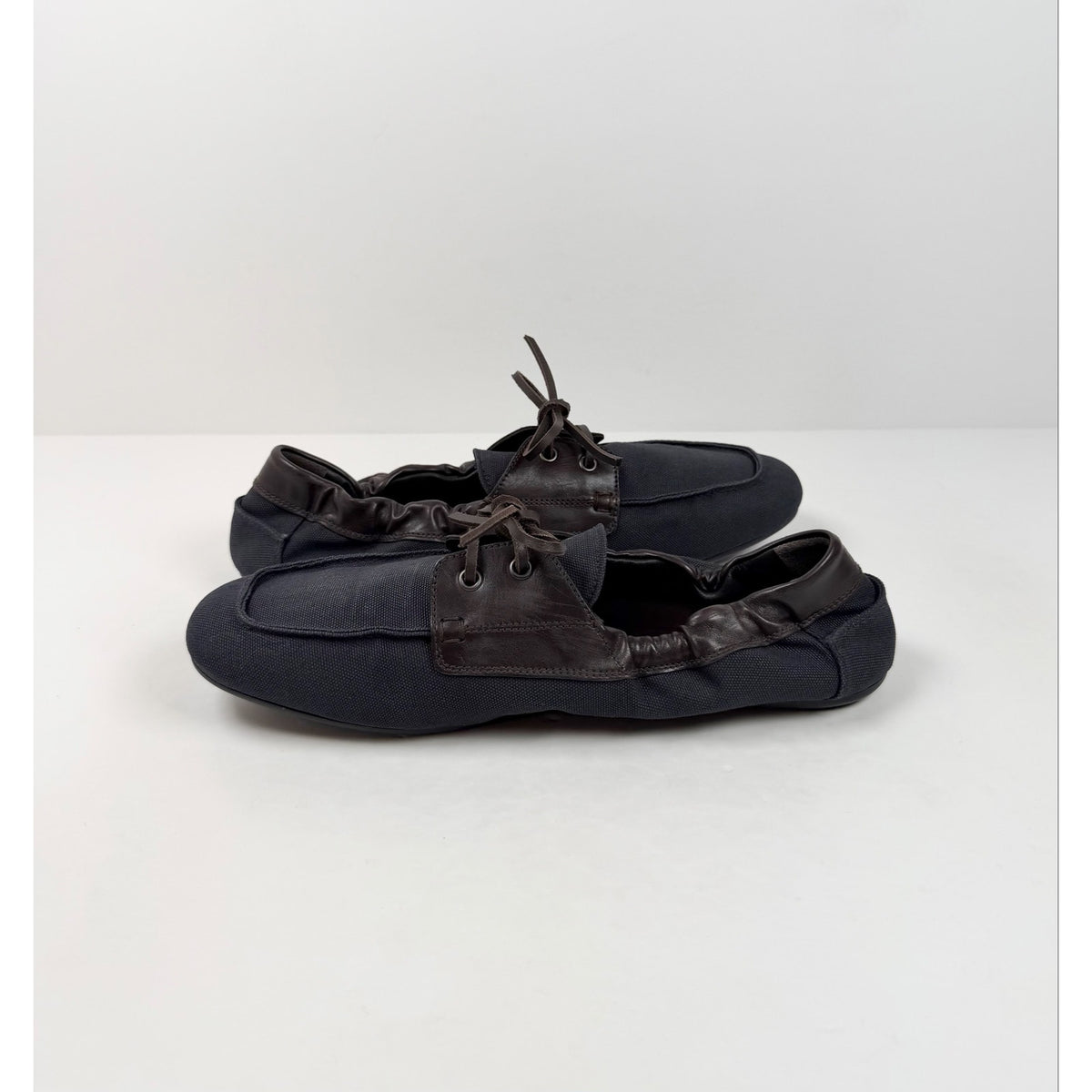 Size 9UK/10US - Prada Shuffle Aged Leather Boat Shoes NEW