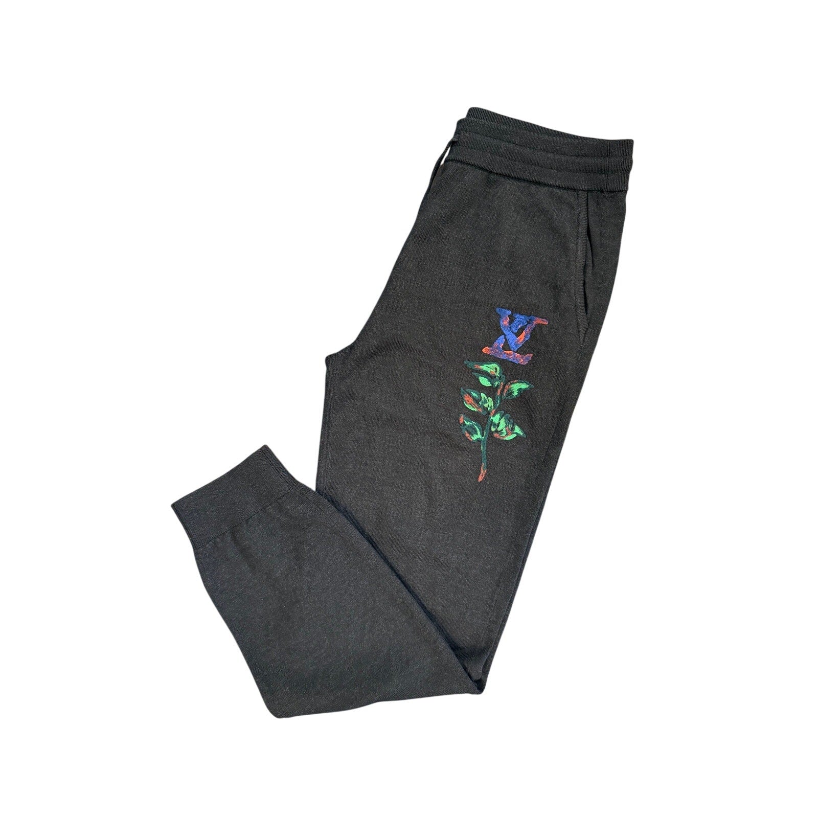 Size L - Louis Vuitton Flower Embroidered Sweatpants