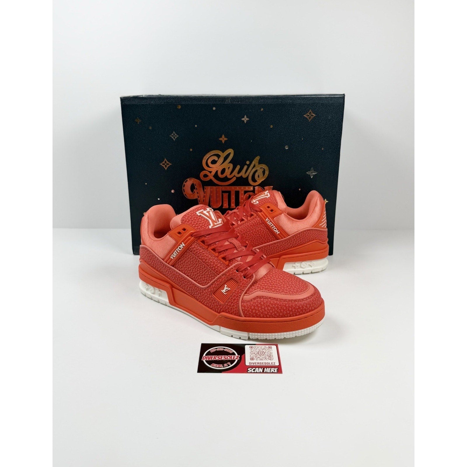 Size 6UK/7US - Louis Vuitton Orange White Trainer NEW!