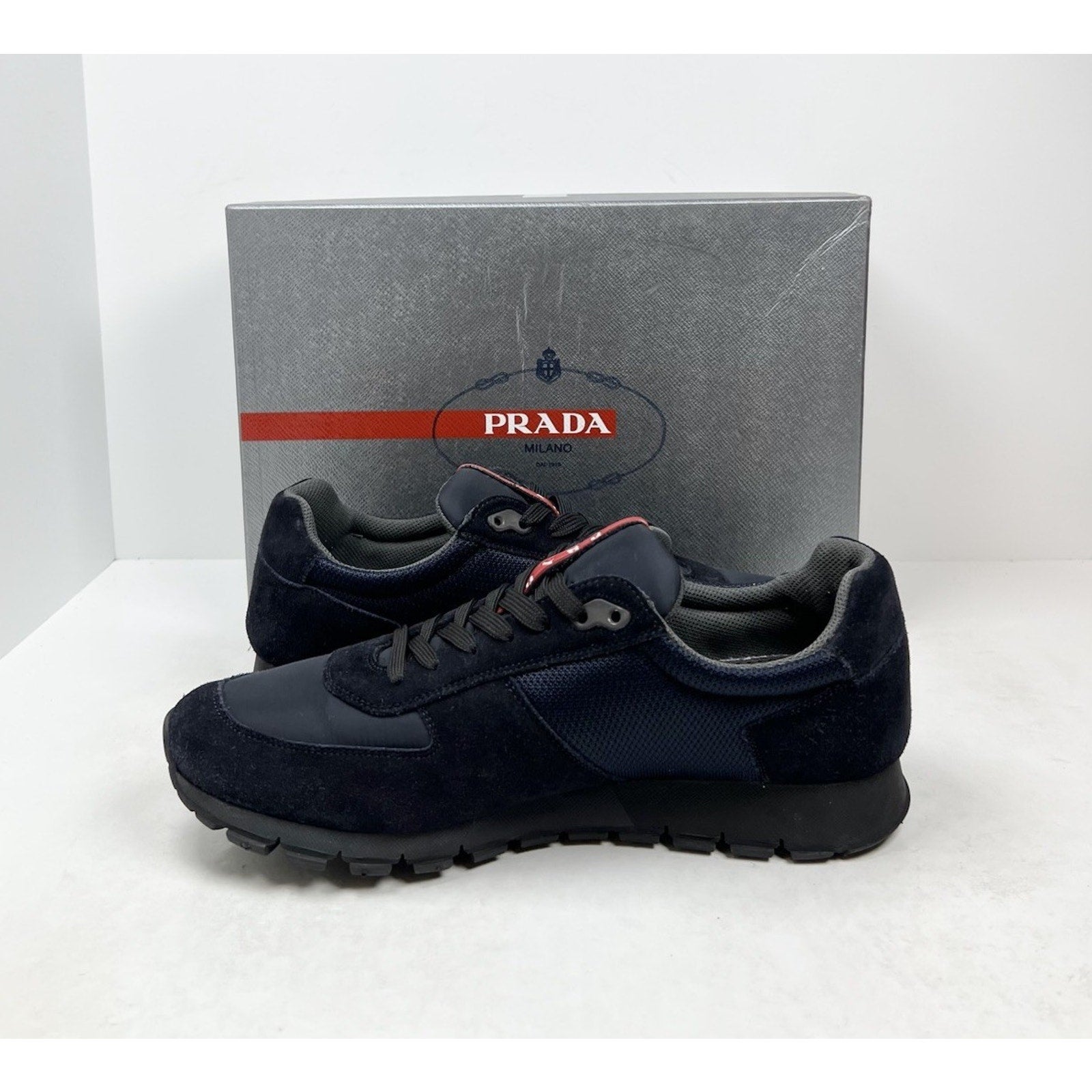 Size 9UK/10US - Prada Matchrace Blue Nylon Suede