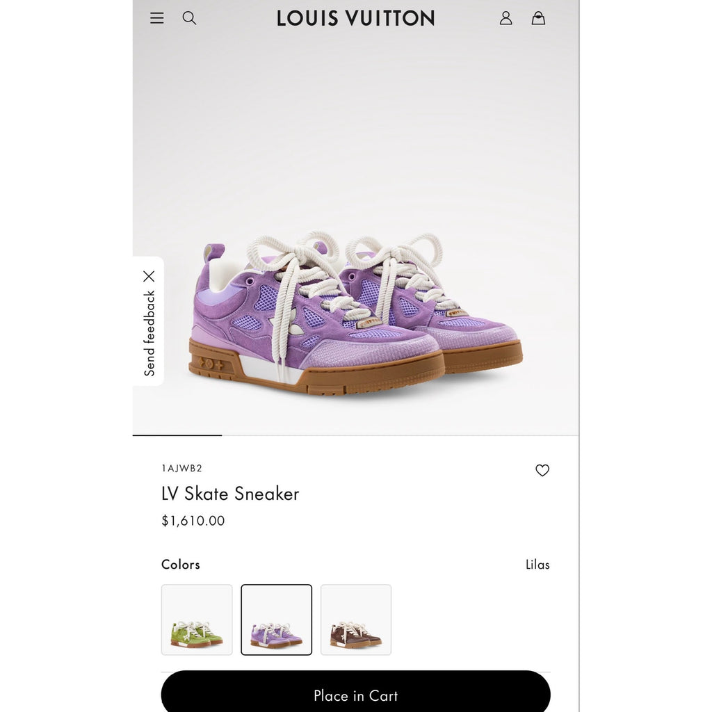 Size 9UK/10US - Louis Vuitton Skate Purple NEW