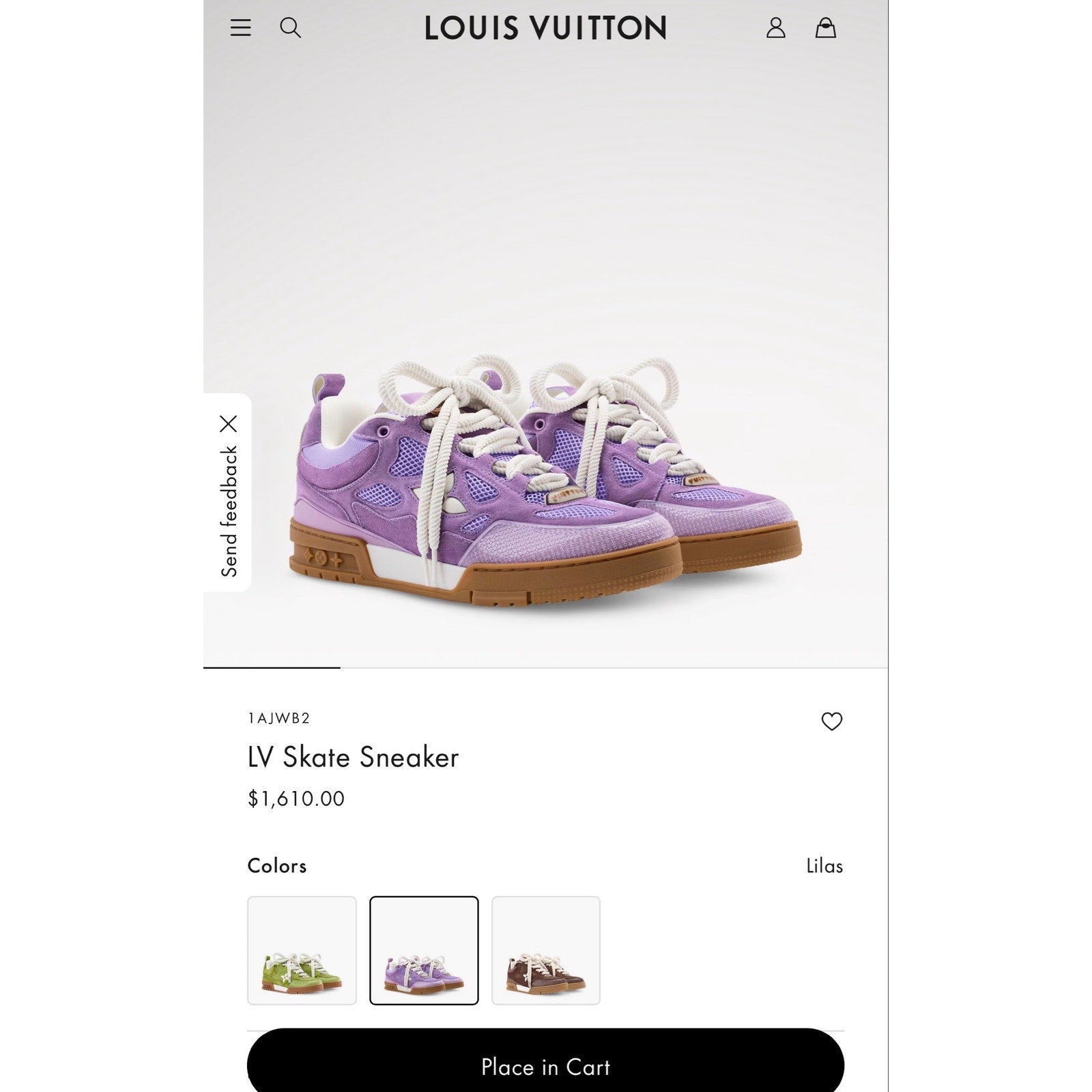 Size 9UK/10US - Louis Vuitton Skate Purple NEW
