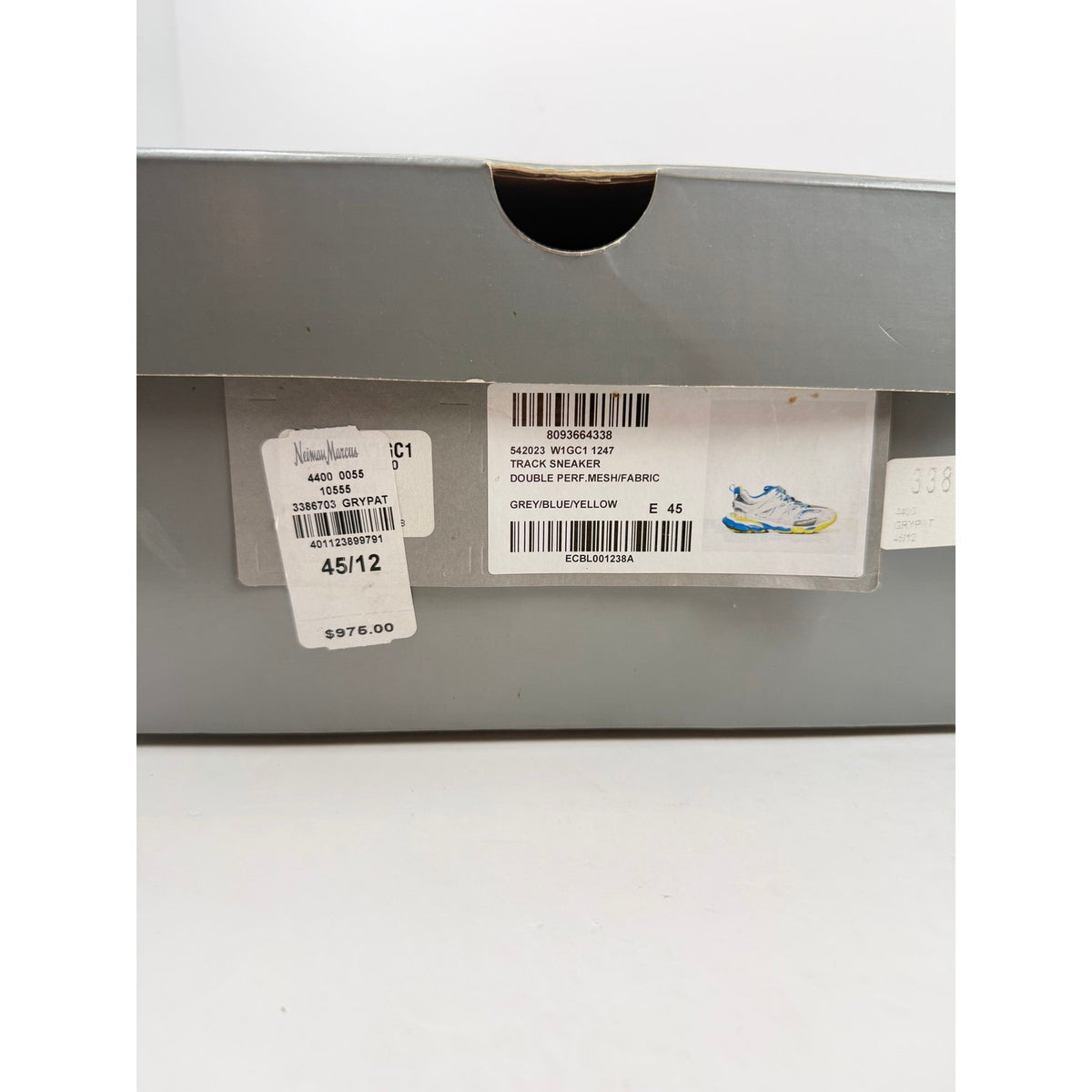 Size 45EU/12US - Balenciaga Track Gray Blue Yellow NEW