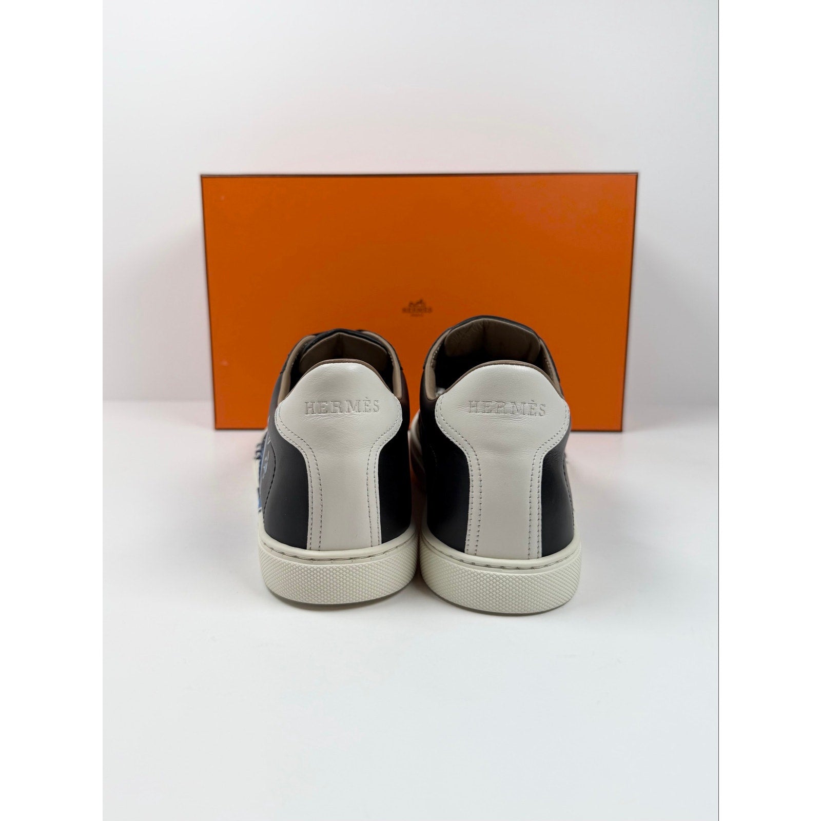 Size 8.5 - Hermes Quicker Leather Sneakers NEW
