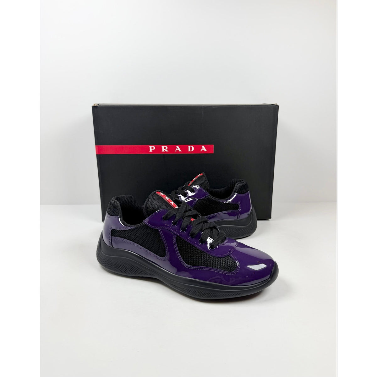Size 7.5UK/8.5US - Prada Americas Cup Purple Black