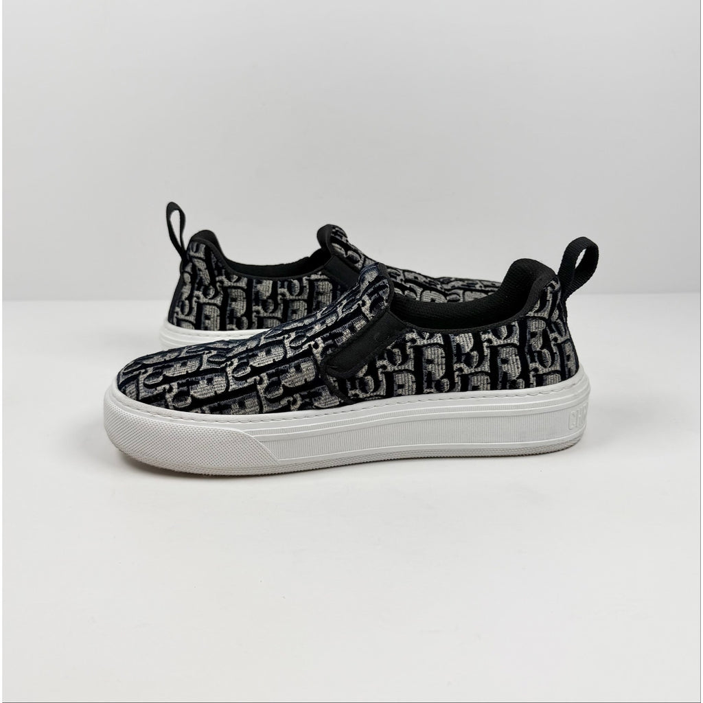 Size 9 Women - Dior Velvet Oblique Slip On Sneakers