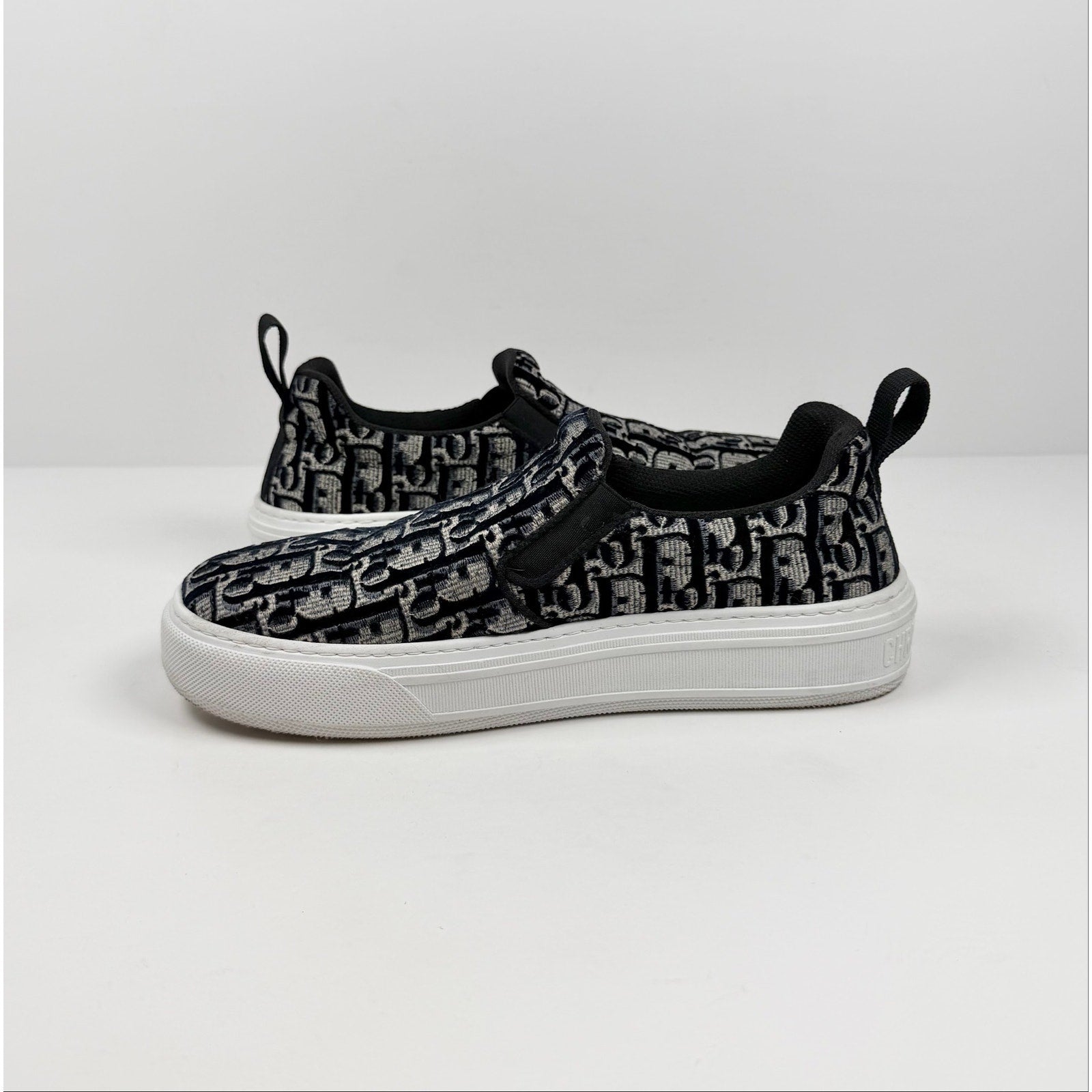 Size 9 Women - Dior Velvet Oblique Slip On Sneakers