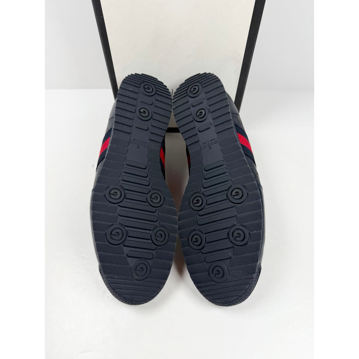 Size 10.5US - Gucci Guccissima Leather Web Low Top