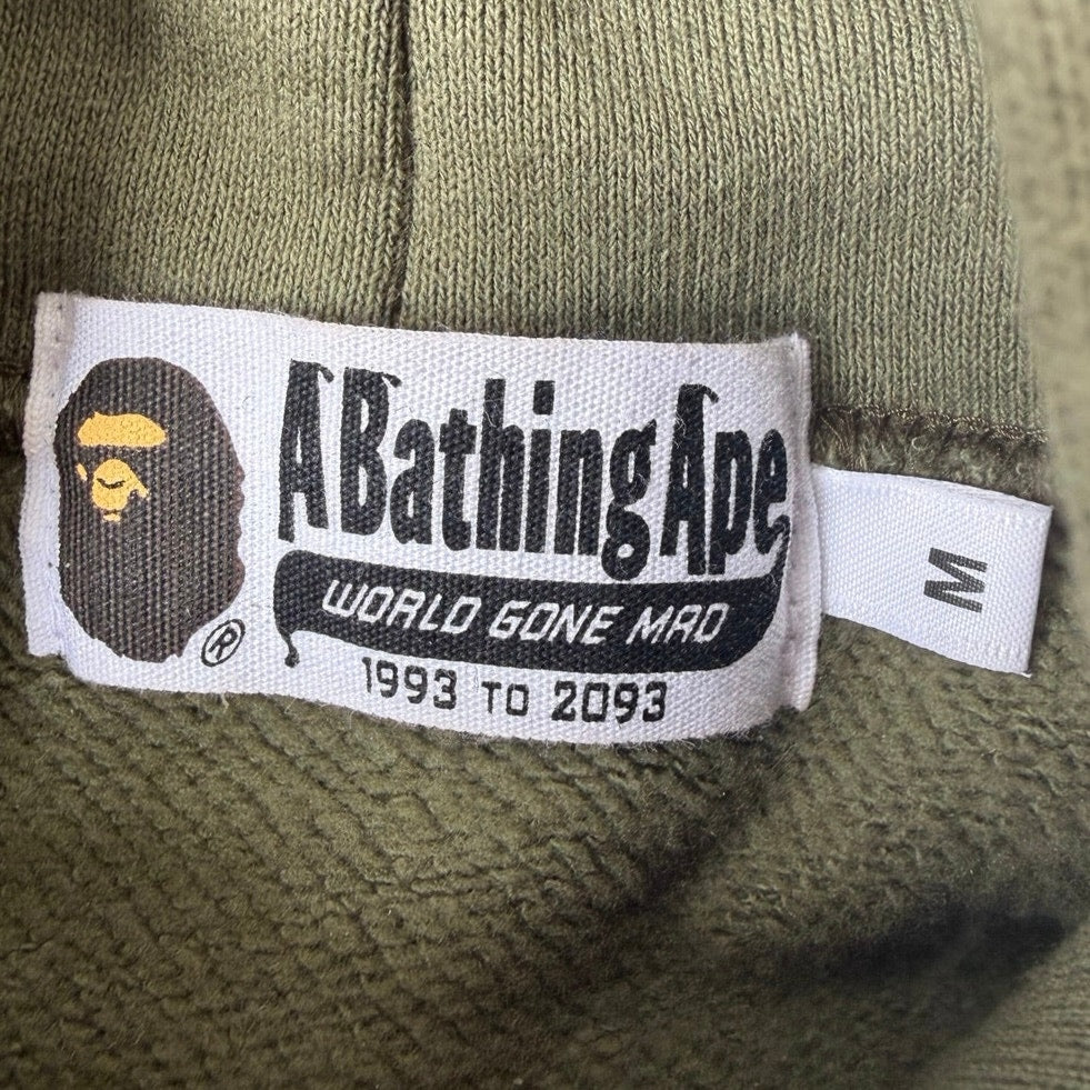 Size M - Bape Olive Pullover Hoodie