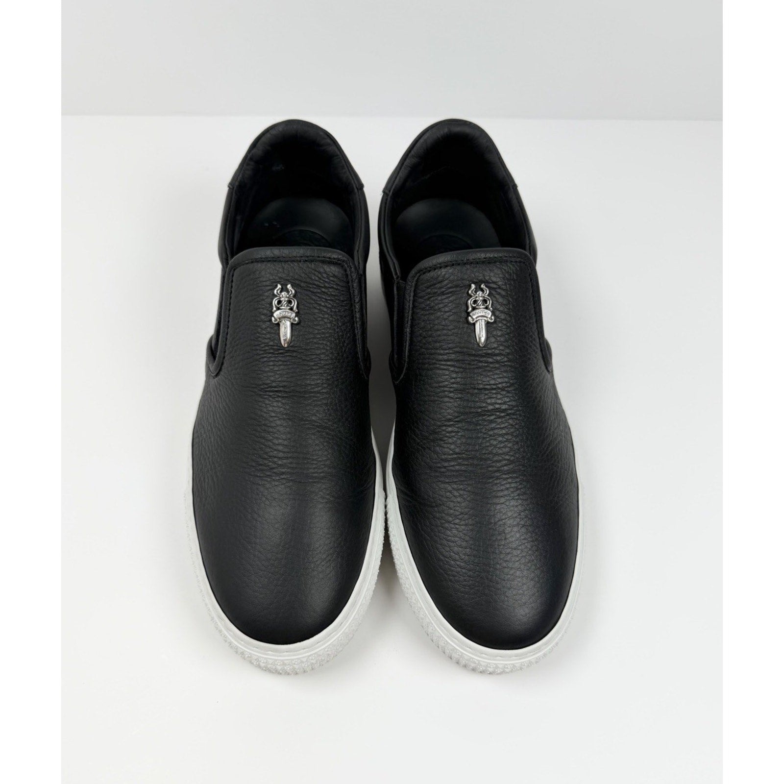 Size 7UK/8US - Chrome Hearts Dagger Leather Slip On