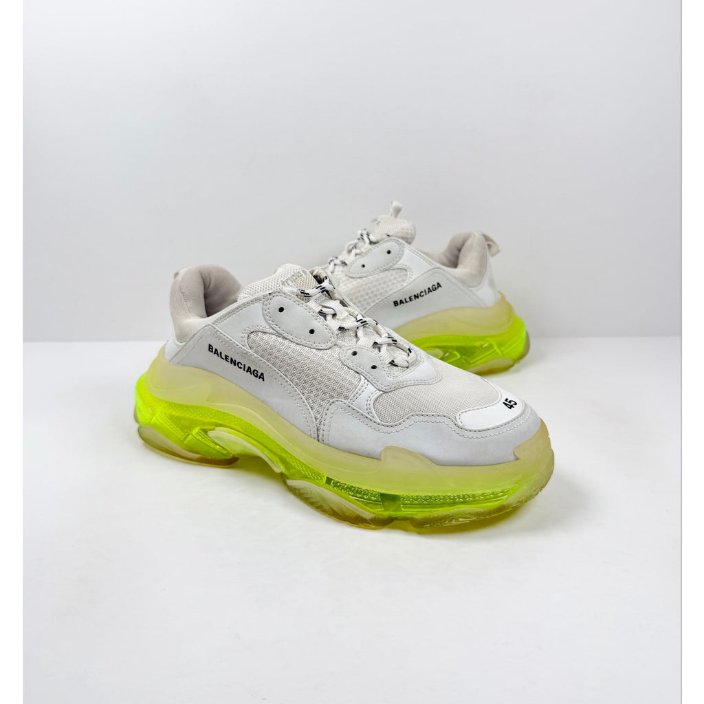 Size 45EU/12US - Balenciaga Triple S White Neon