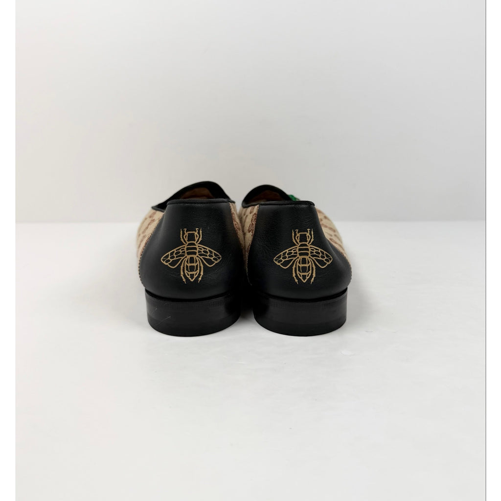 Size 8US - Gucci Monogram Canvas Loafers