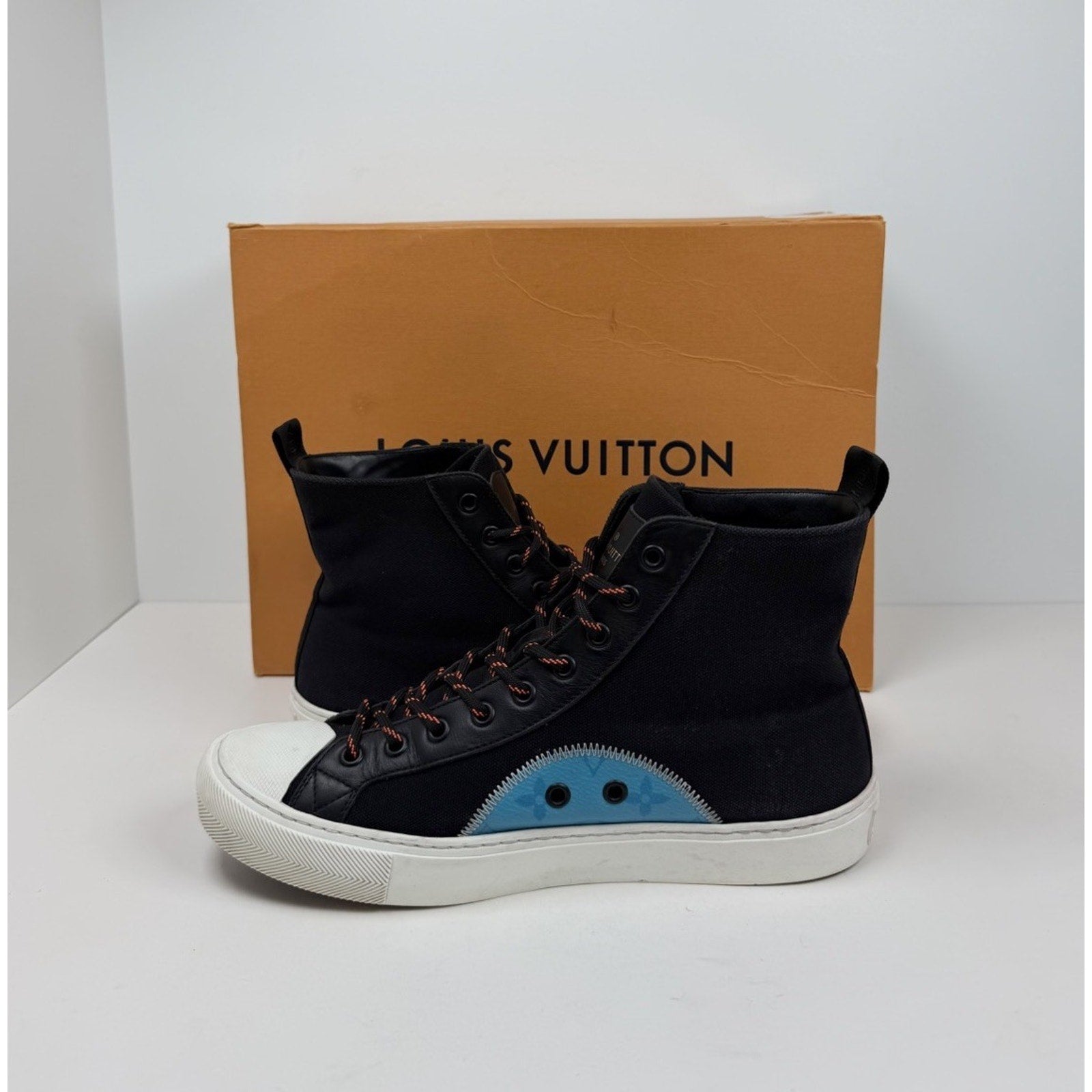 Size 6.5LV/7.5US - Louis Vuitton Canvas/Leather Tattoo High
