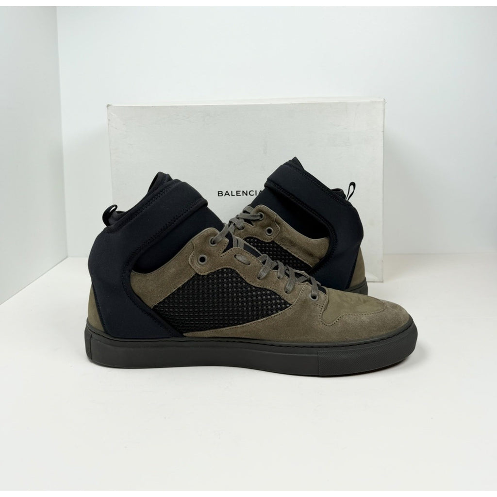 Size 45EU/12US - Balenciaga Olive Suede High Top NEW