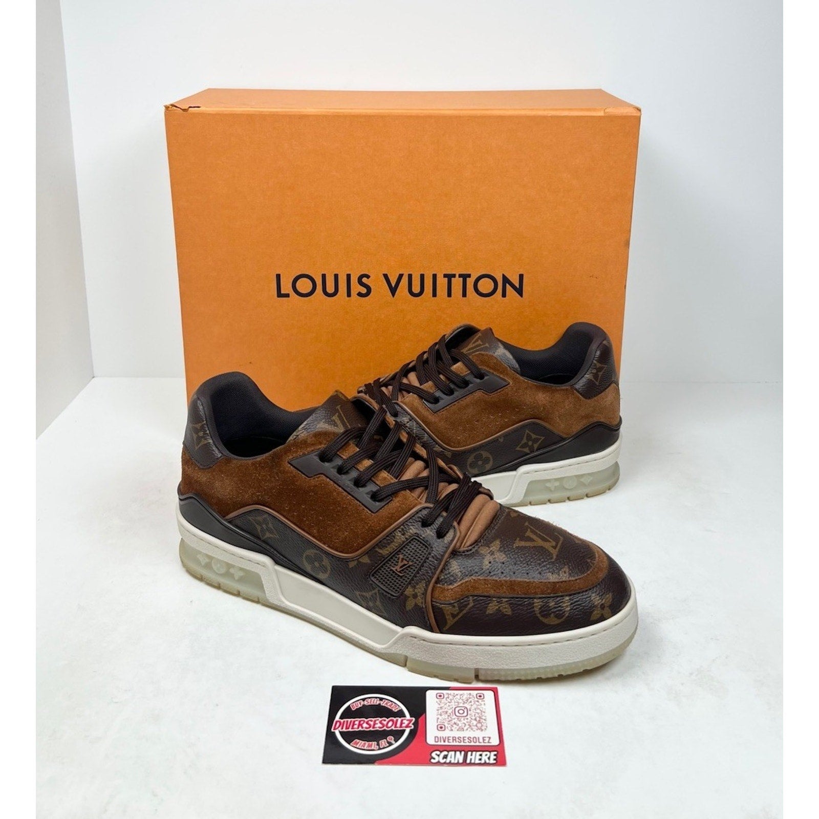Size 8.5LV/9.5US - Louis Vuitton Brown Suede Monogram