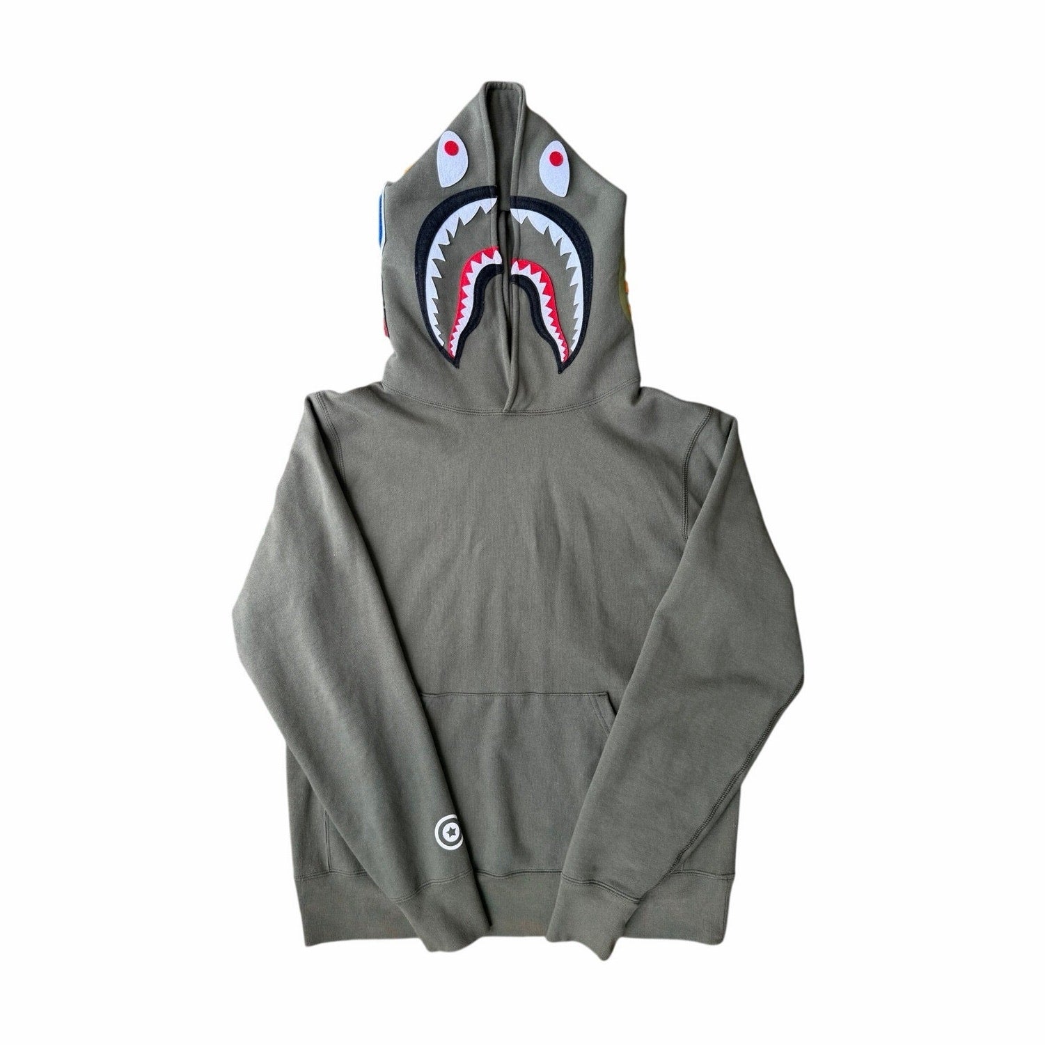 Size M - Bape Olive Pullover Hoodie