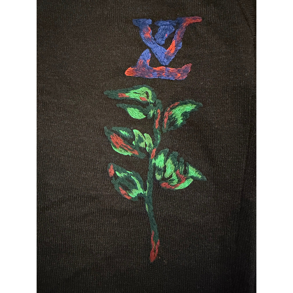 Size L - Louis Vuitton Flower Embroidered Sweatpants