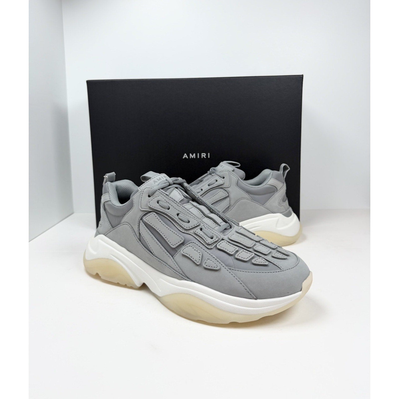 Size 45EU/12US - Amiri Bone Runner Grey White NEW