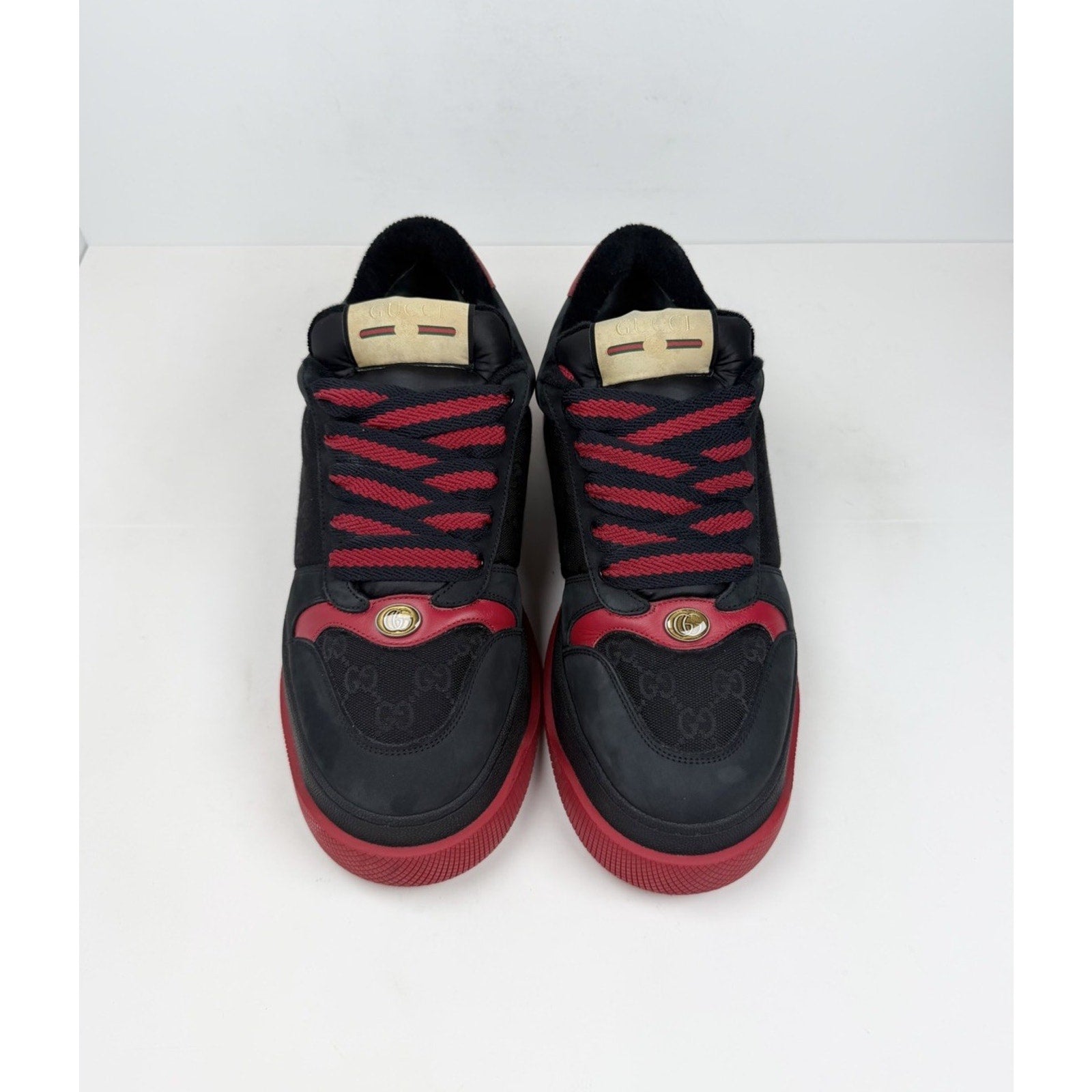 size 11.5US - Gucci Double Screener GG Black Red