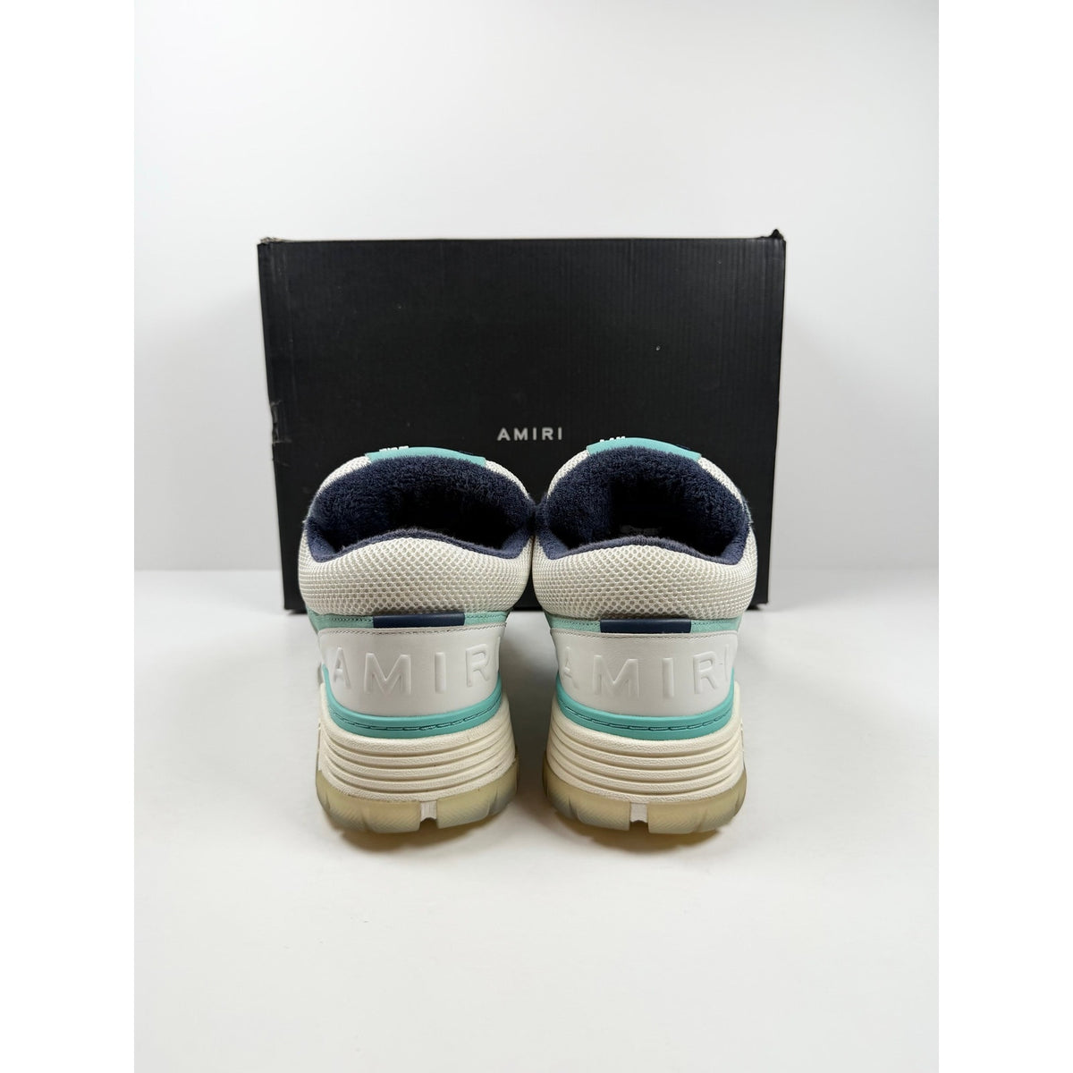 Size 44EU/11US - Amiri MA-1 White Light Blue