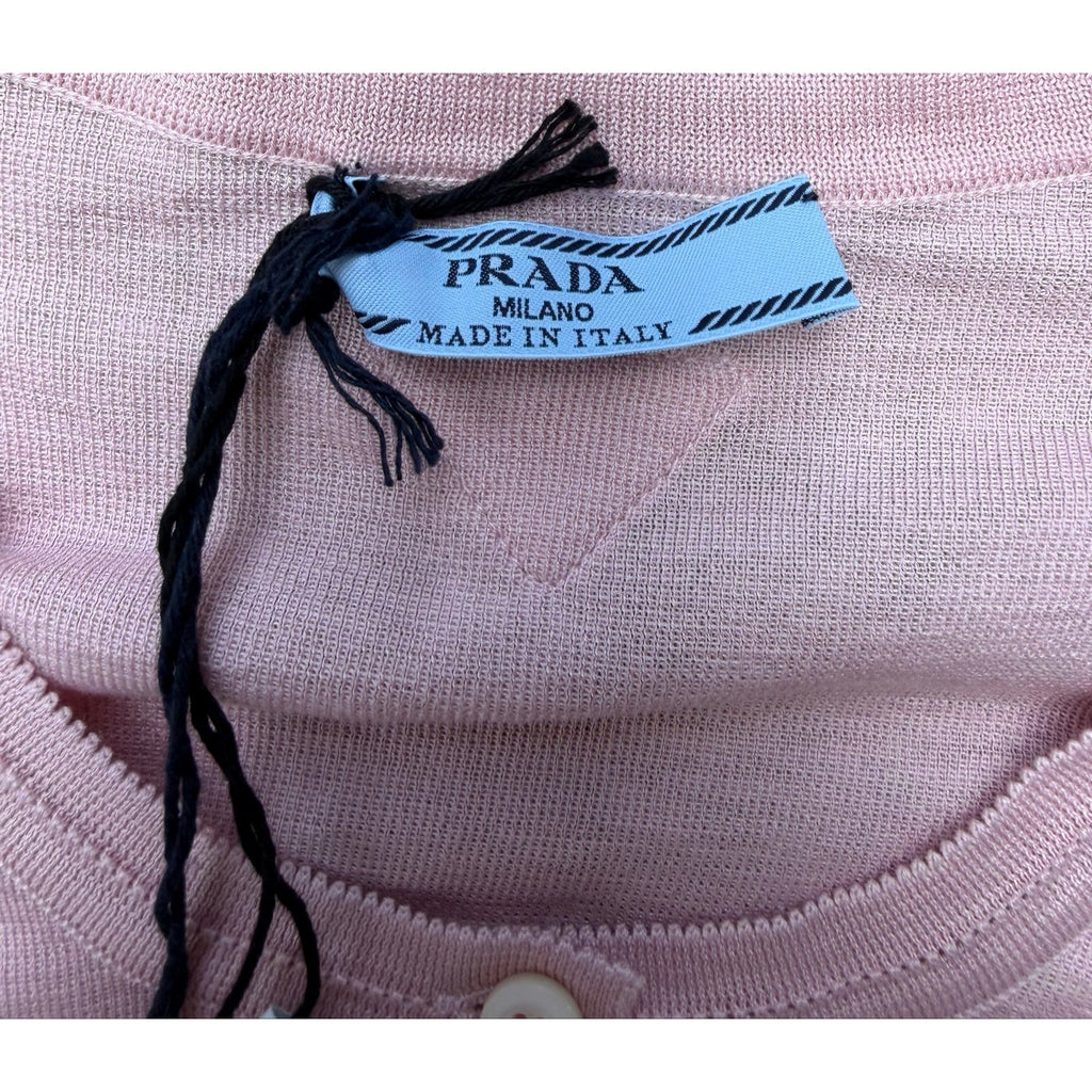 Size S - Prada Fastening Pink Cardigan NEW