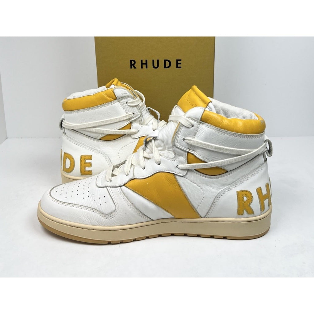 Size 10US - Rhude Yellow Rhecess Leather High NEW