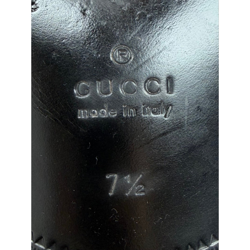 Size 8US - Gucci Monogram Canvas Loafers