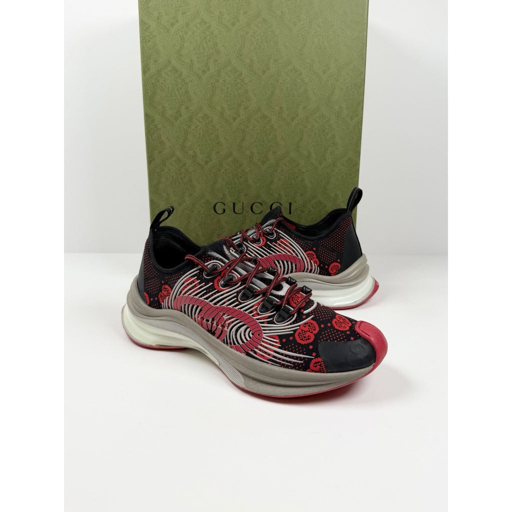 Size 6.5US - Gucci Run GG Red Sneakers NEW