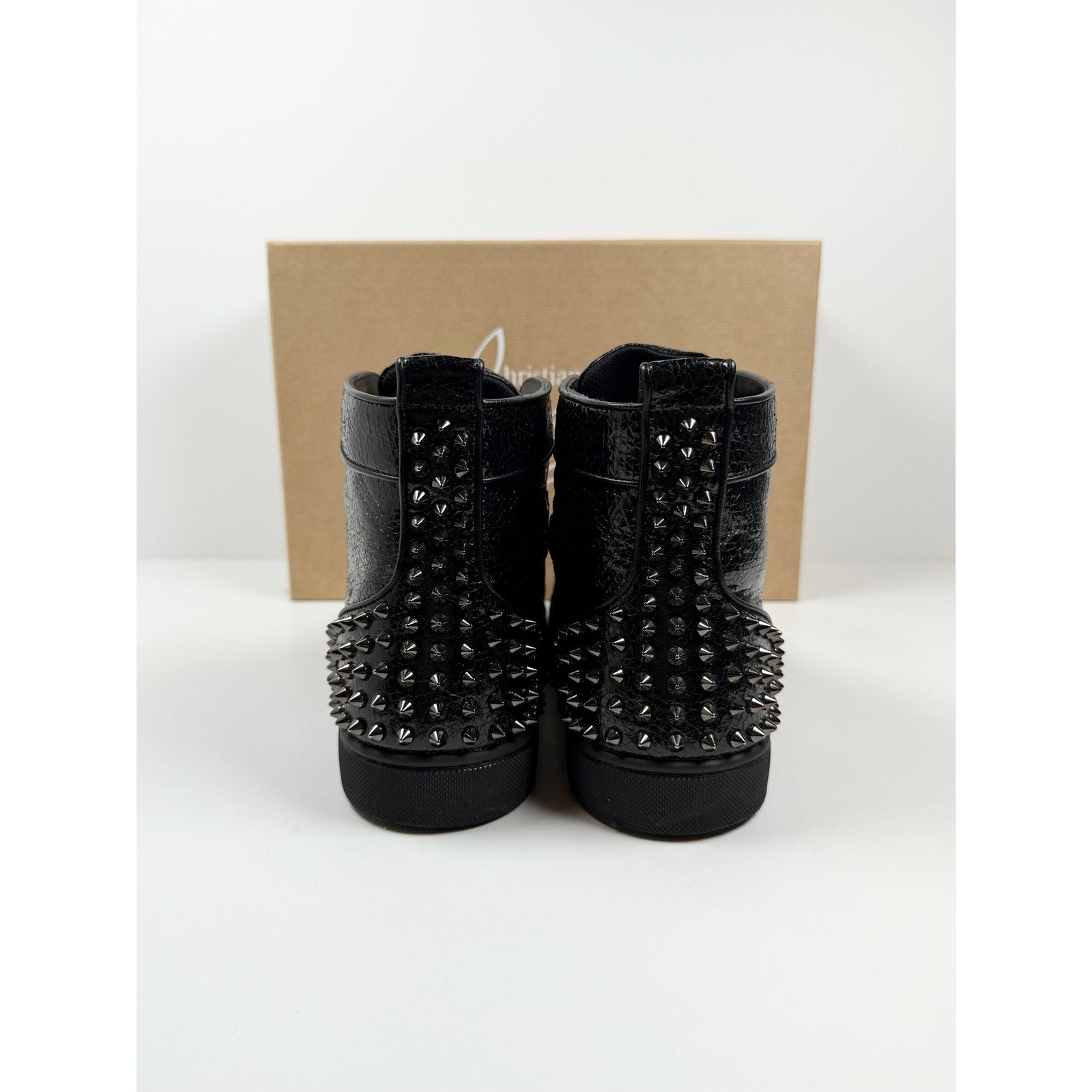 Size 13 - Christian Louboutin Spike Black High Top