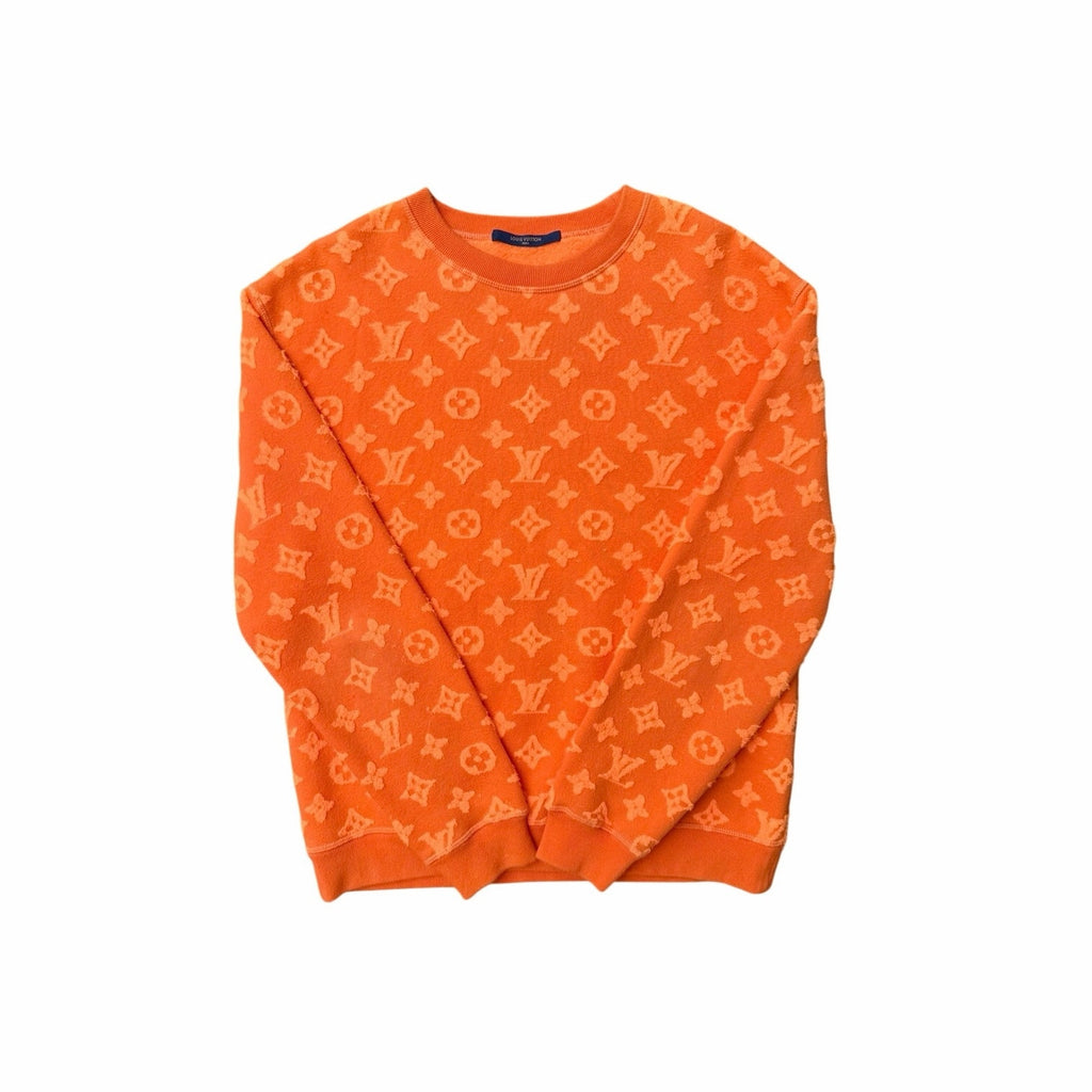 Size S - Louis Vuitton monogram orange crewneck