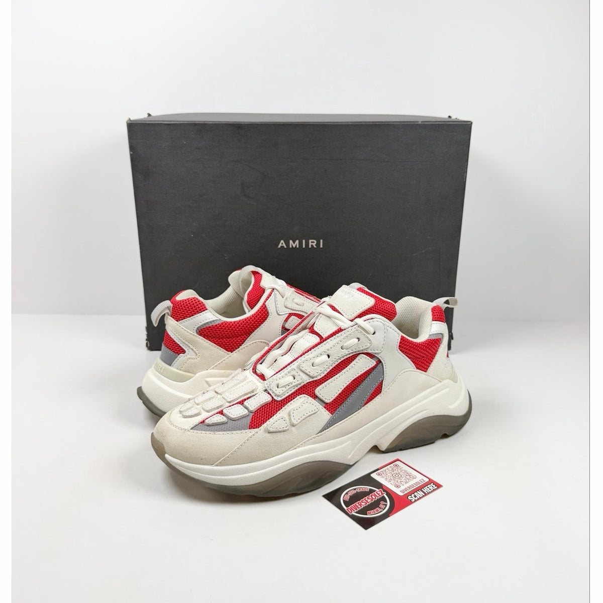 Size 44EU/11US - Amiri Bone Runner Red Beige