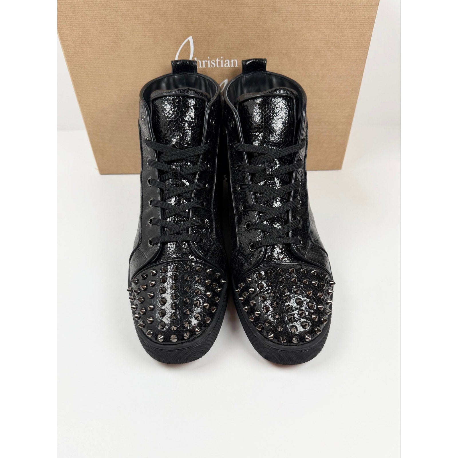 Size 13 - Christian Louboutin Spike Black High Top