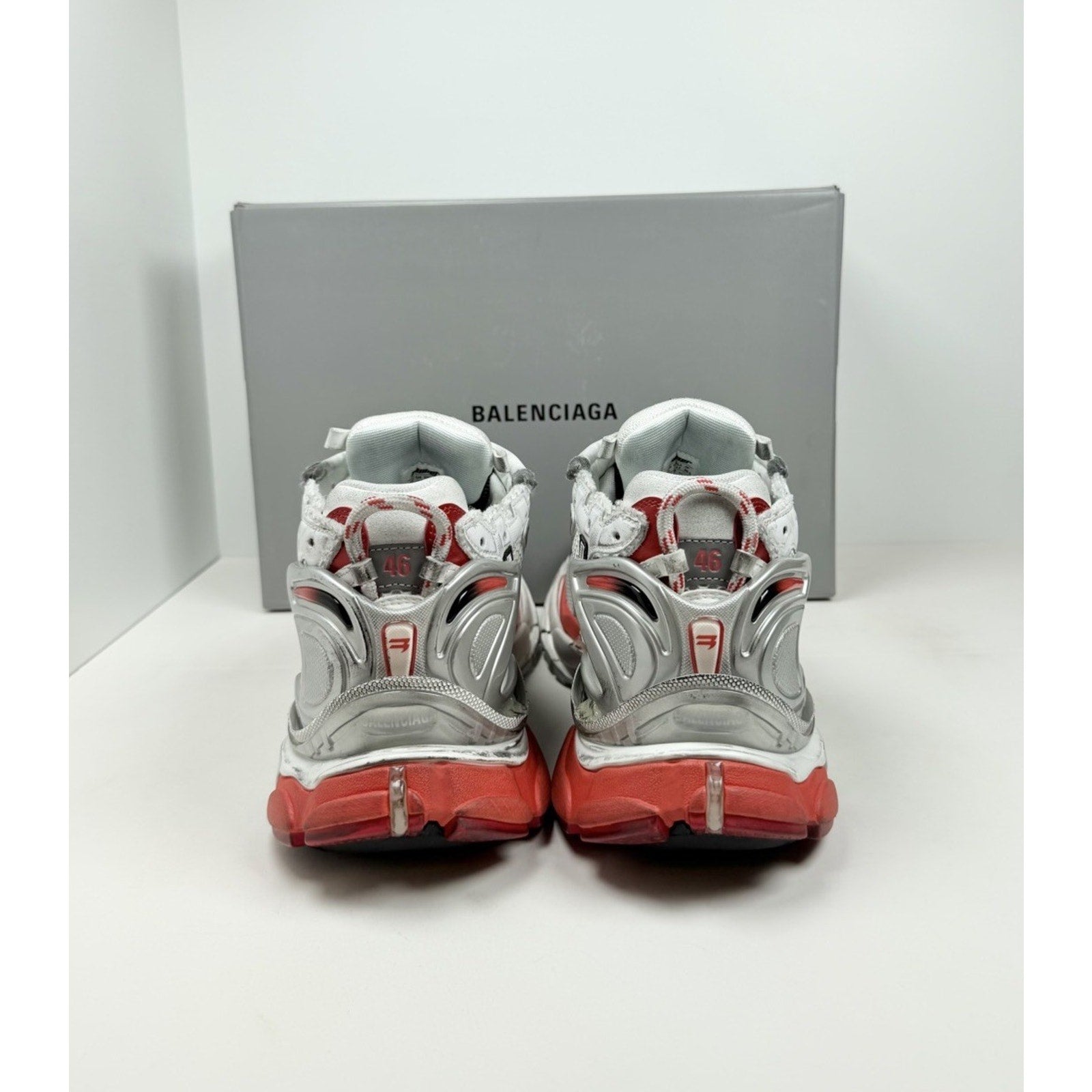 Size 46EU/13US - Balenciaga Runner White Red Black NEW