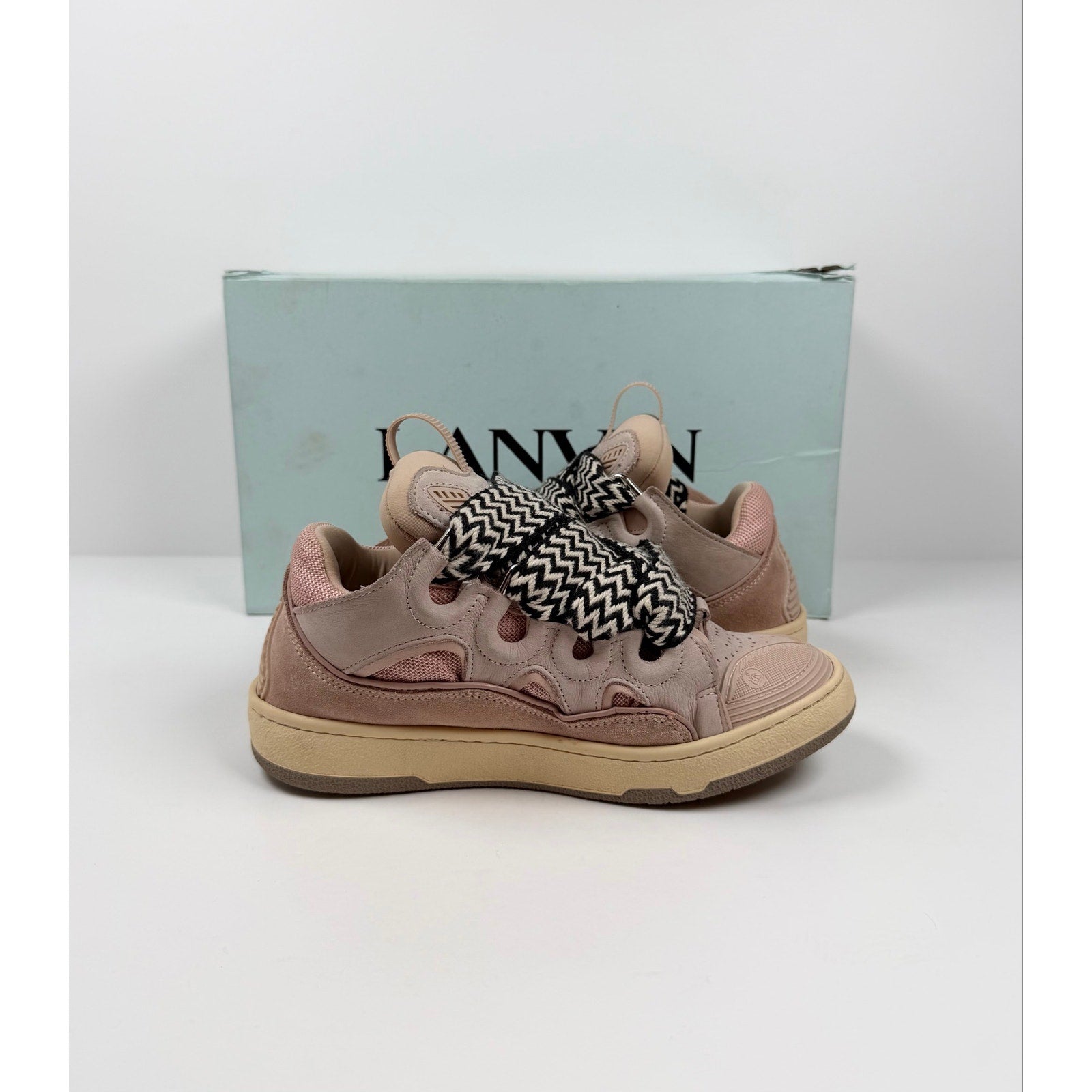 Size 37/7 - Lanvin Curb Pink Sneakers Women