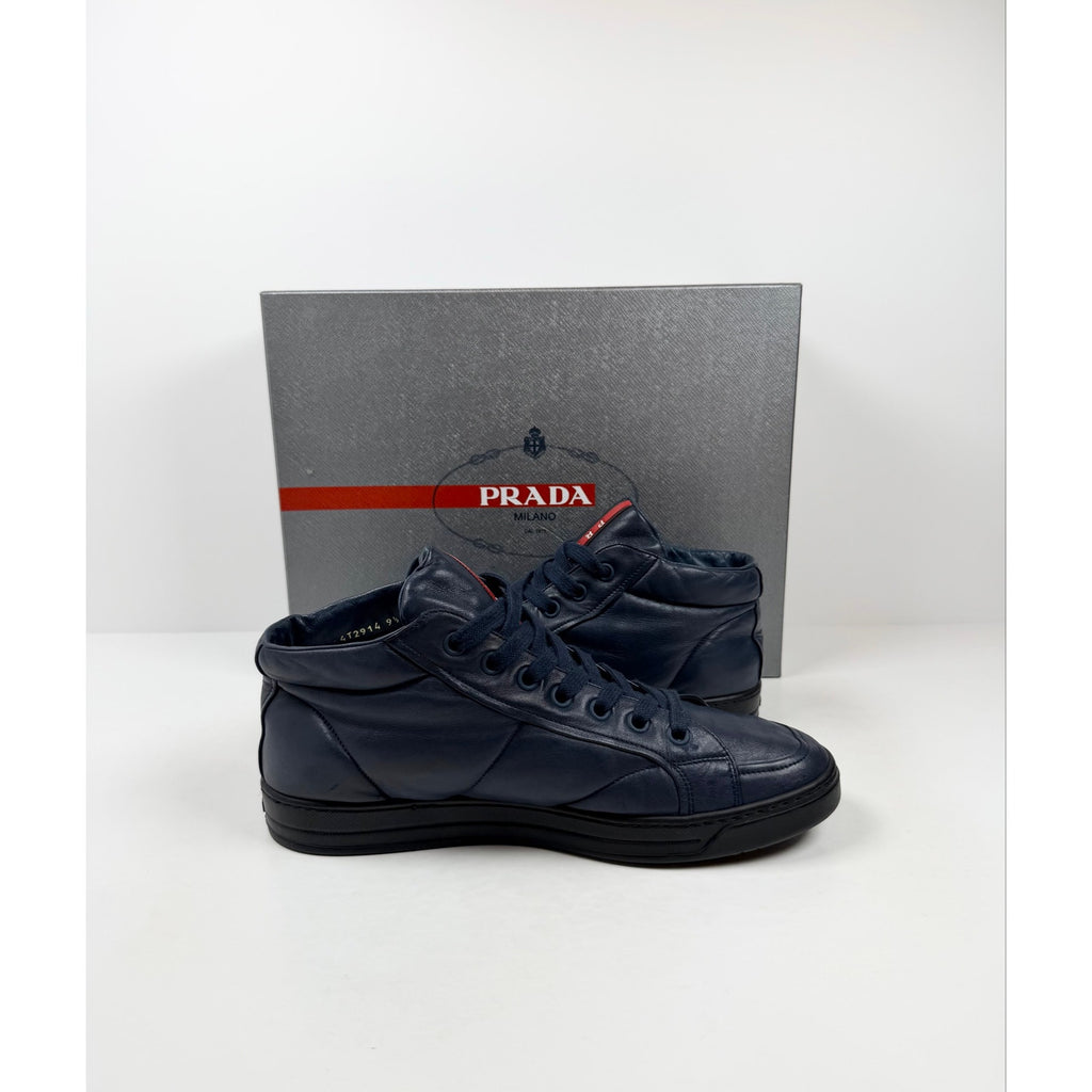 Size 9.5UK/10.5US - Prada Soft Leather High Top