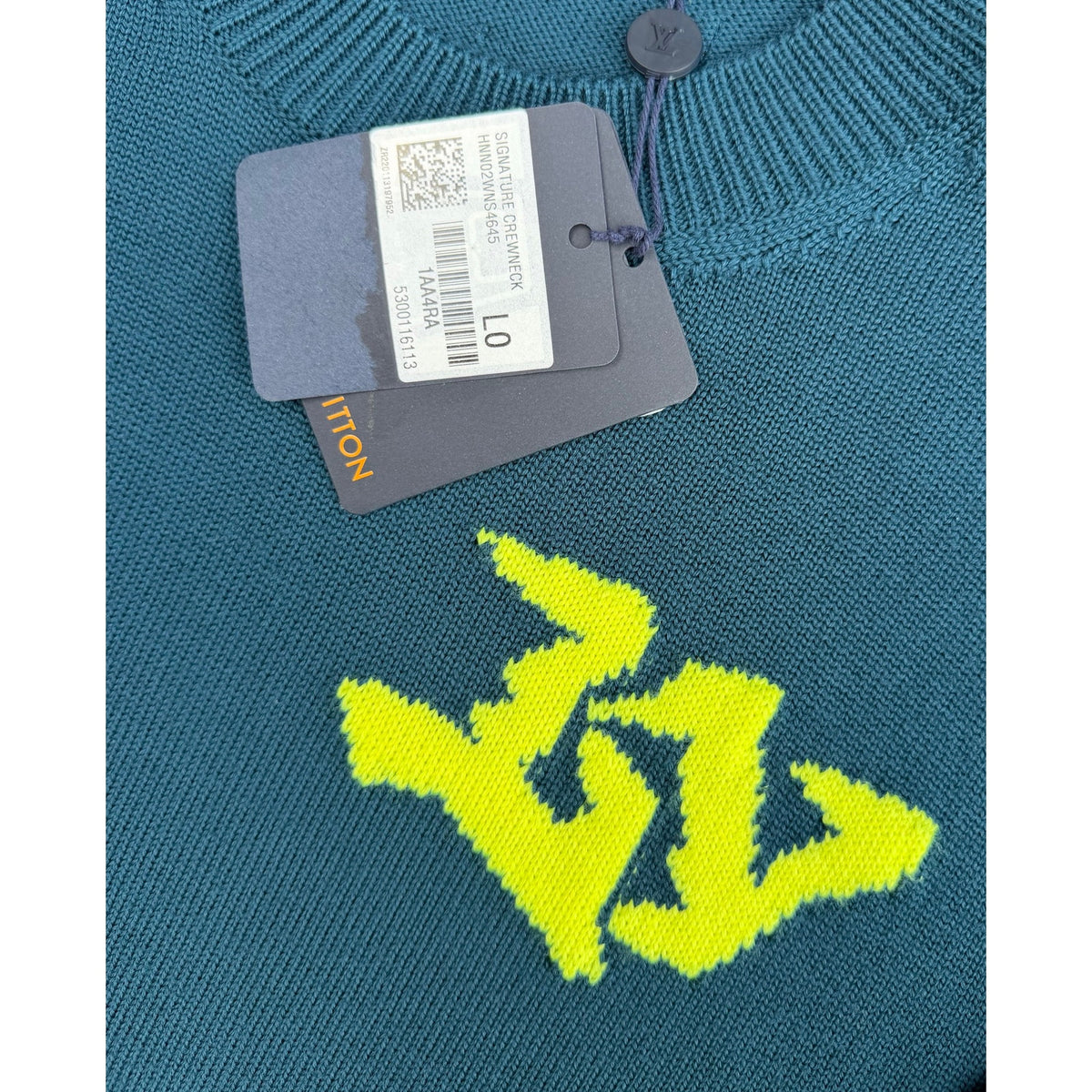 Size L - Louis Vuitton Crewneck Sweater Green Yellow NEW